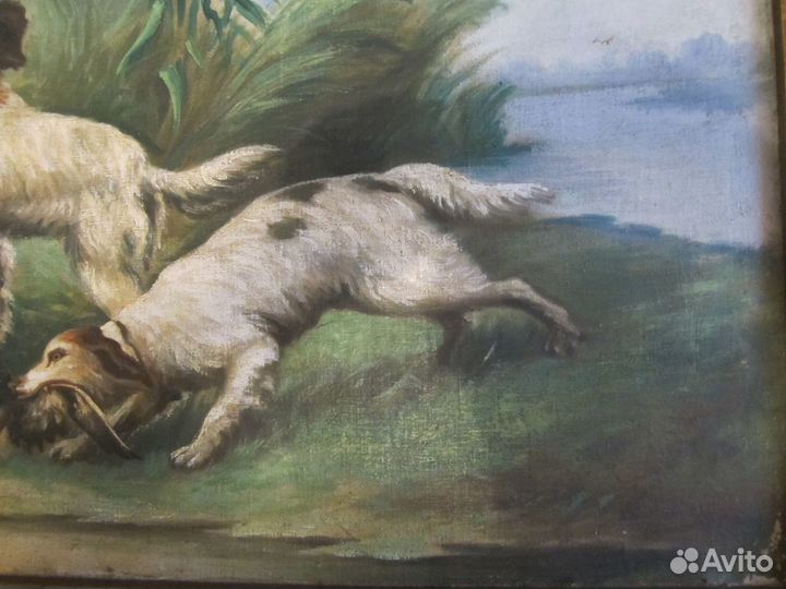 Старинная картина утиная охота