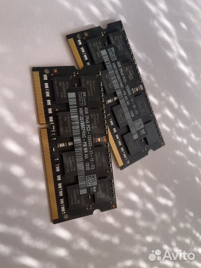 Оперативная память ddr3 8 gb для ноутбука 2x4gb