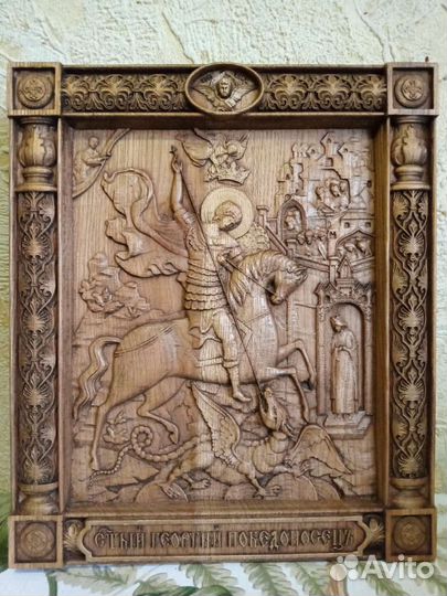 Икона резная
