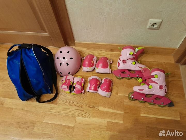 Роликовые коньки детские с защитой