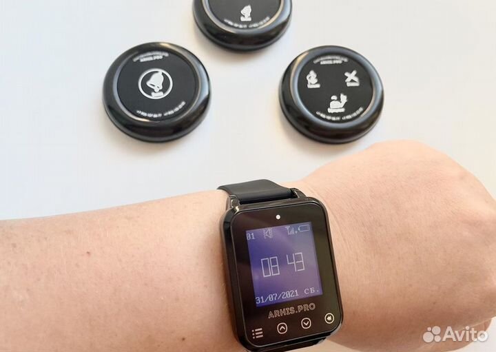 Кнопка вызова официанта широкий ассортим и часы