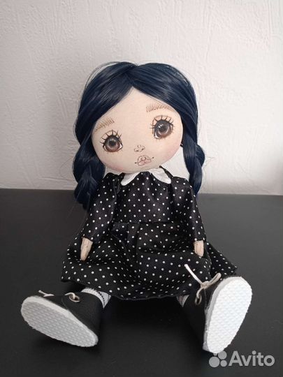 Текстильная кукла Wednesday Вэнсдей