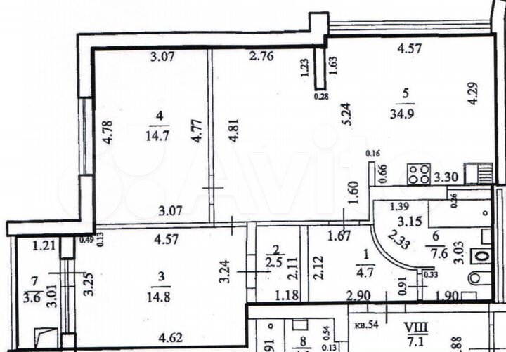 Аукцион: 3-к. квартира, 82,6 м², 5/9 эт.