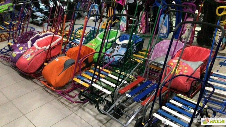 Санки коляски Ника 7-3 и 7-7 Джинс Мех Хит 2022г