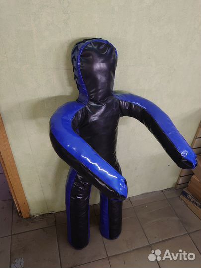 Манекен борцовский 130 см черно-синий