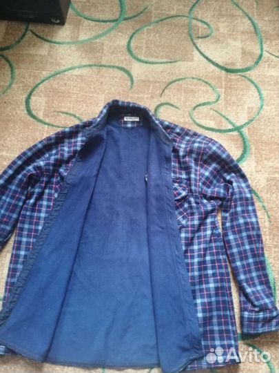 Рубашка мужская на флисе