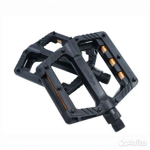 Педали Wellgo platform пластиковые, 116x100x26мм, резьба 9/16