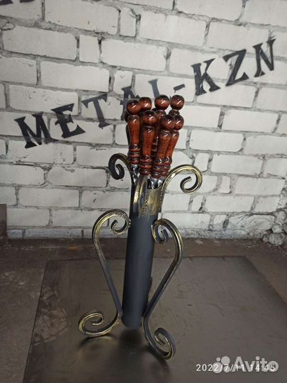 Подставка для шампуров кованная
