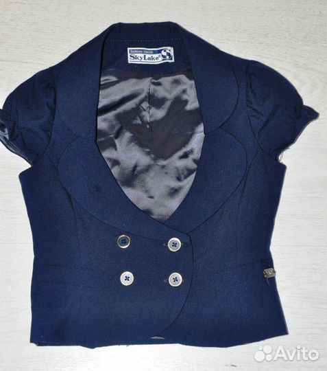 Школьный пиджак без рукавов Sky Lake, размер 128