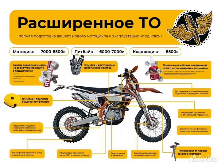 Мотоцикл эндуро pitonmoto MX2 250