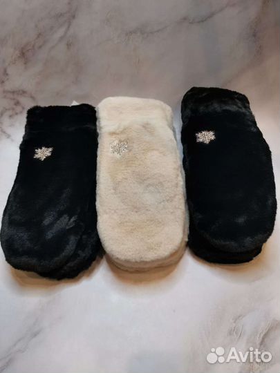 Варежки зимние,меховые,женские