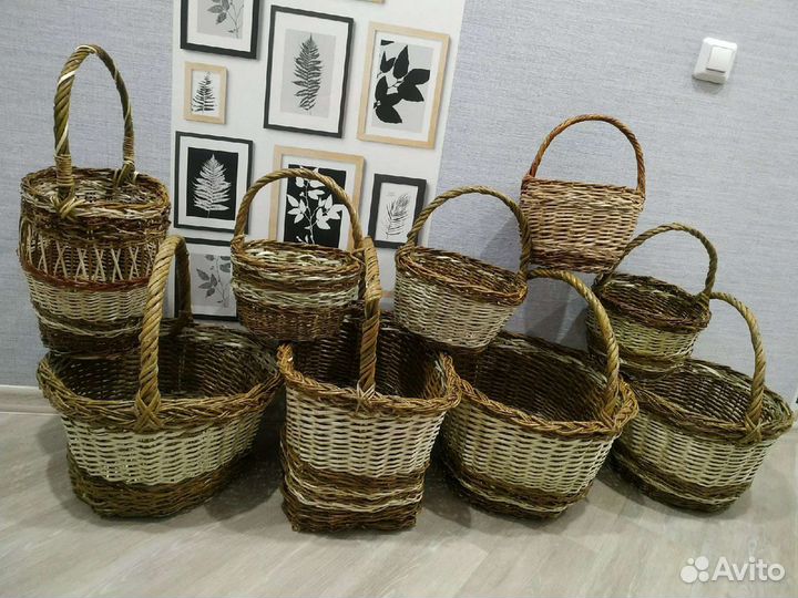Корзины из прутьев ивы
