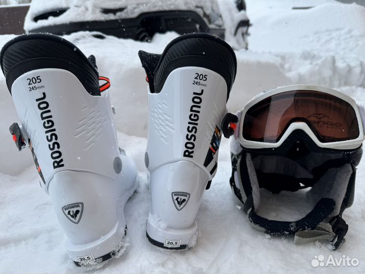 Лыжи горные, ботинки