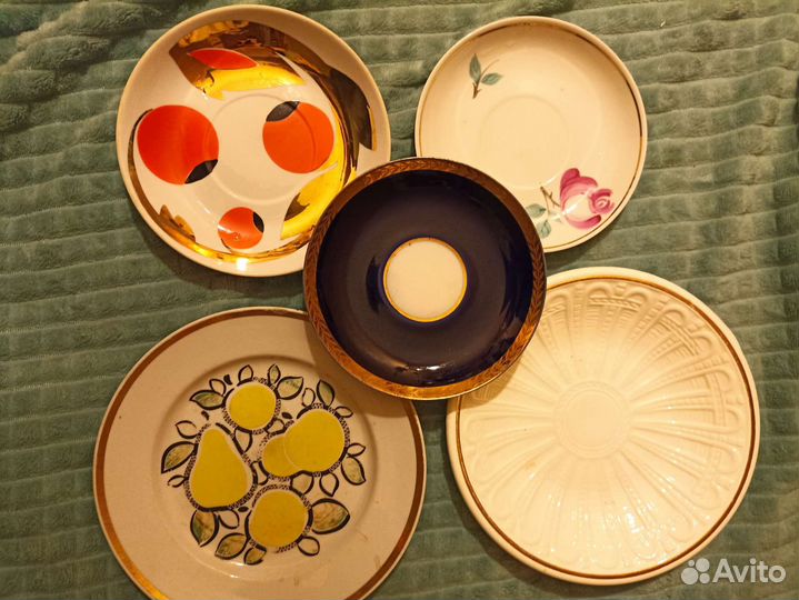 Ретро блюдца, тарелочки фарфор СССР