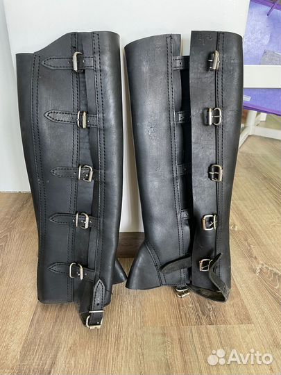 Краги для верховой езды на пряжках размер 41/37-38