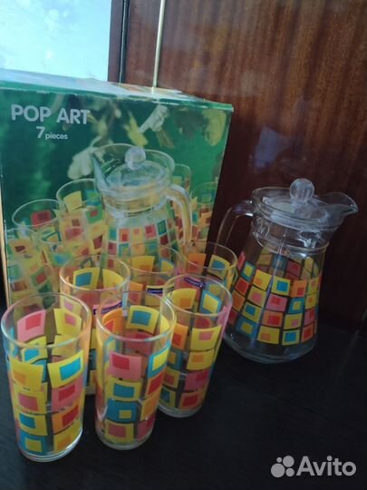 Новый набор графин+6 стаканов