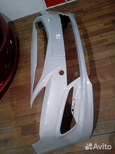 Бампер на хендай солярис, рестайлинг, бежевый