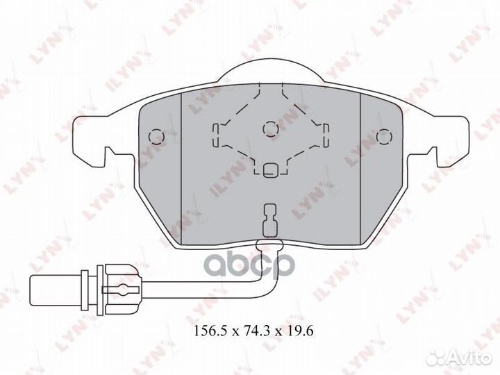 Колодки тормозные дисковые перед BD1216 LYN