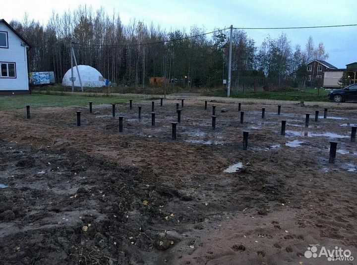 Винтовые сваи для забора