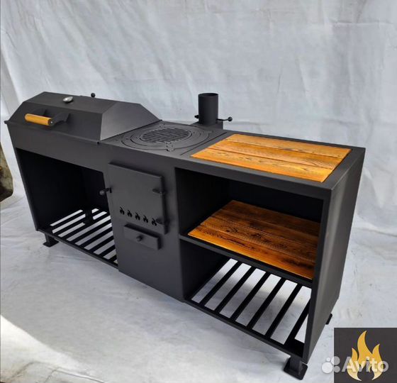 Мангал с крышей 4в1