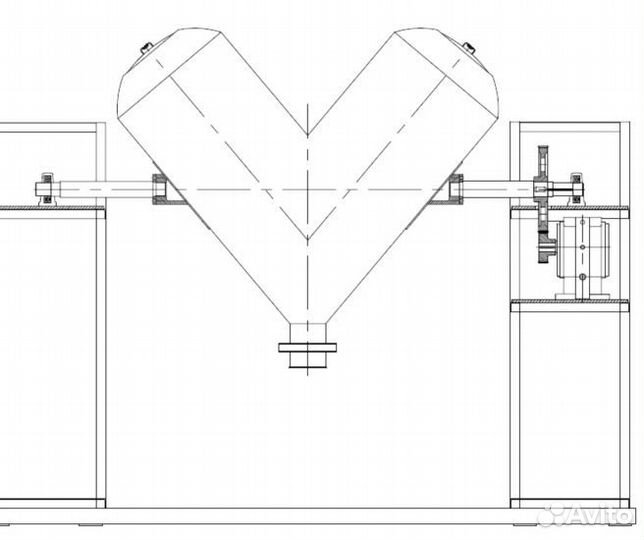 Смесители V для сыпучих и жидких продуктов