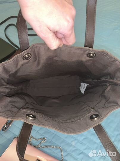 Сумка шоппер замша