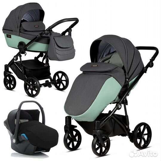 Коляска 3в1 Tutis Viva Life 4 Essential (Sage)