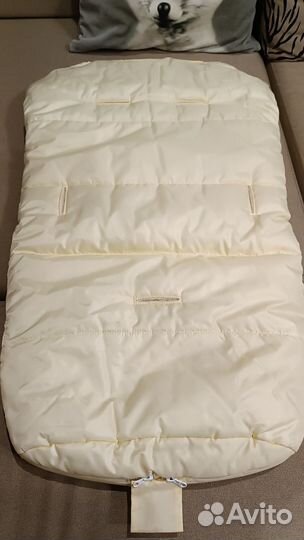 Зимний конверт с прорезями в коляску санки овчина