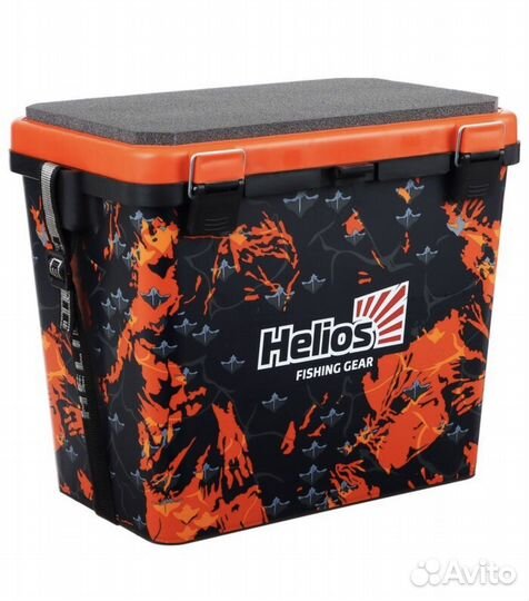 Ящик рыбака зимний Helios shark оранжевый