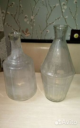 Мерные бутылочки, графины (бутылки) СССР для напит