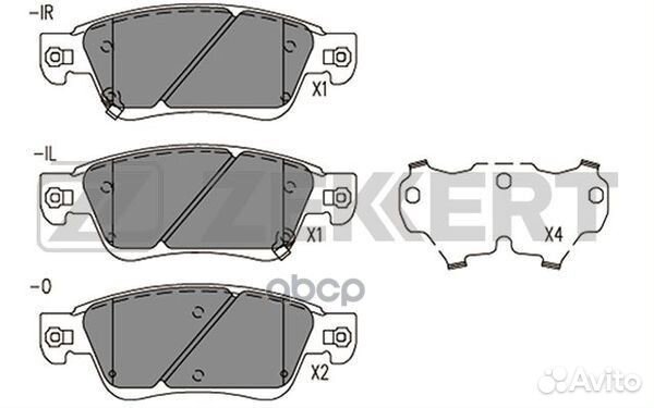 Колодки торм. диск. передн. Infiniti EX 37 (J50
