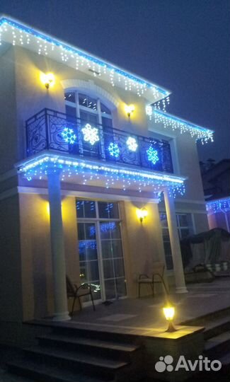 Продажа уличных гирлянд, нарядим елку, дерево, дом