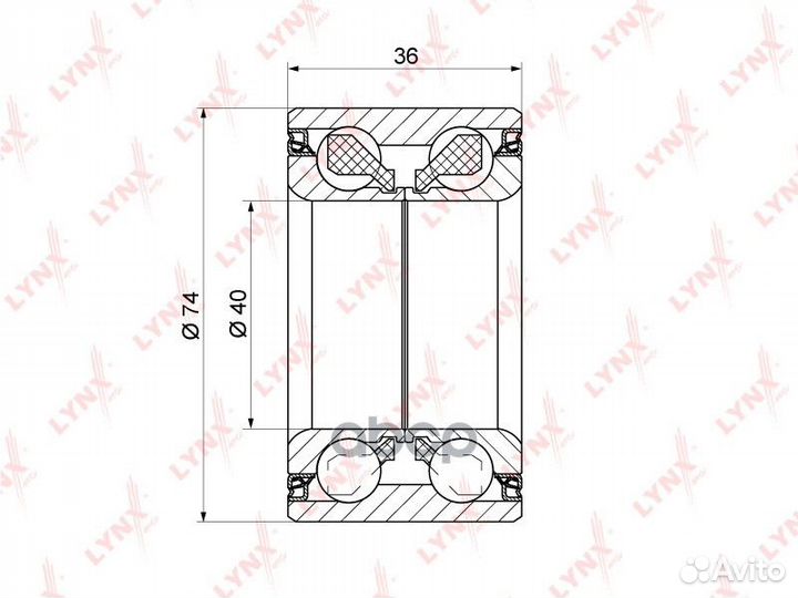 WB-1126 к-кт подшипника ступицы переднейNissan