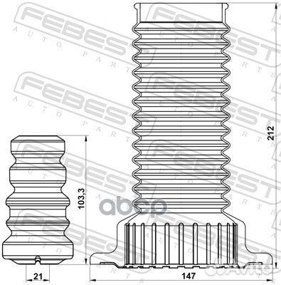 Пыльник+отбойник амортизатора toyota RAV4 -12