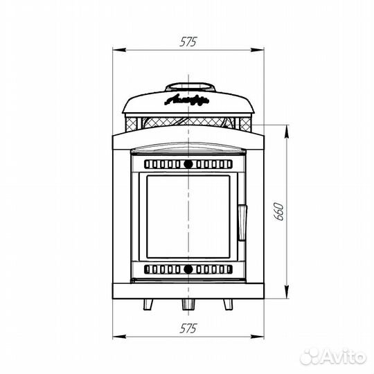 Печь Для Бани Атмосфера L» комбинированная пироксе