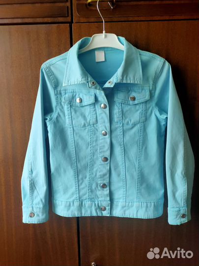Джинсовая курточка для девочки 116- 122 Бронь