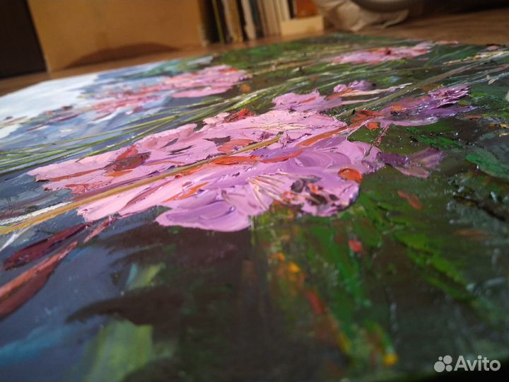 Долгая дорога домой. Картина маслом пейзаж