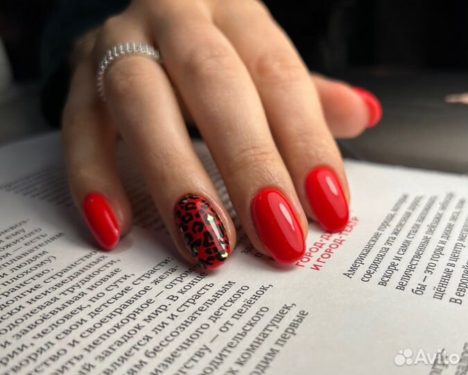 Маникюр с укреплением гель лак/ Наращивание