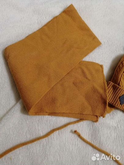 Шапка с шарфиком осень весна