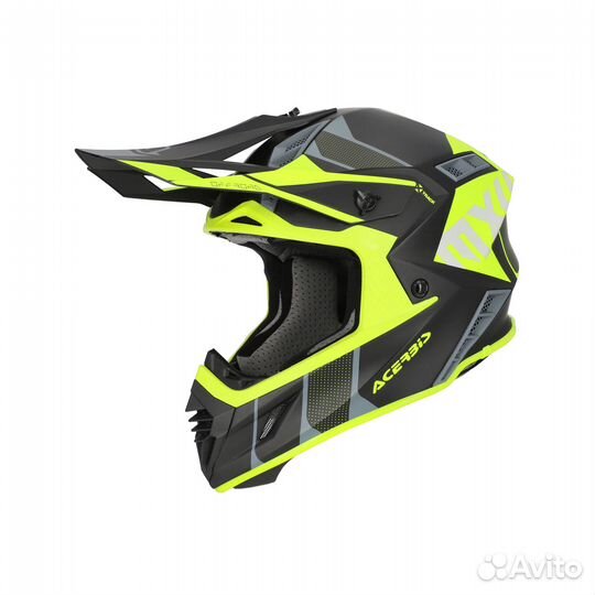 Black/Fluo-Yellow Шлем Acerbis X-track 22-06 V25