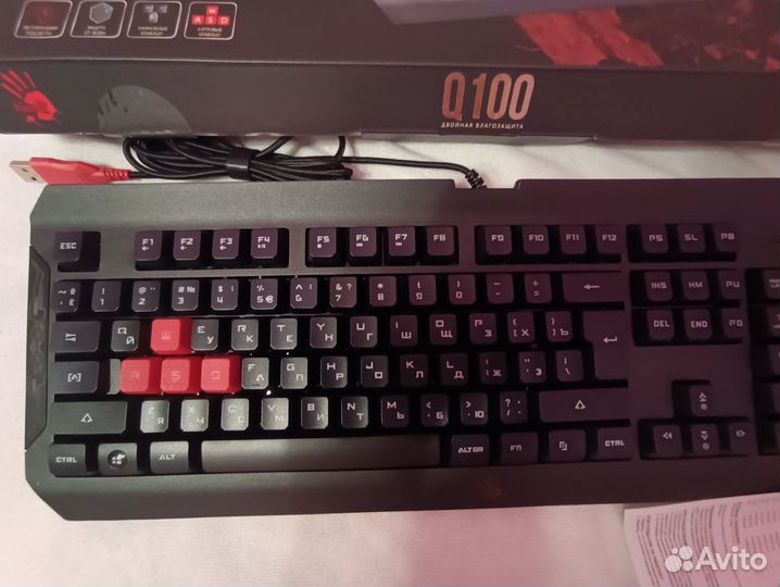 Клавиатура A4Tech Bloody Q100 Black новая