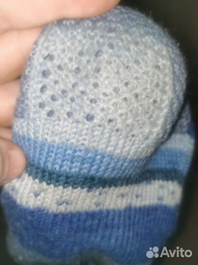 Вязаные теплые шерстяные носки