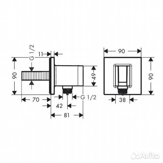 Hansgrohe FixFit E Шланговое подключение с держателем для душа, цвет: шлифованная бронза