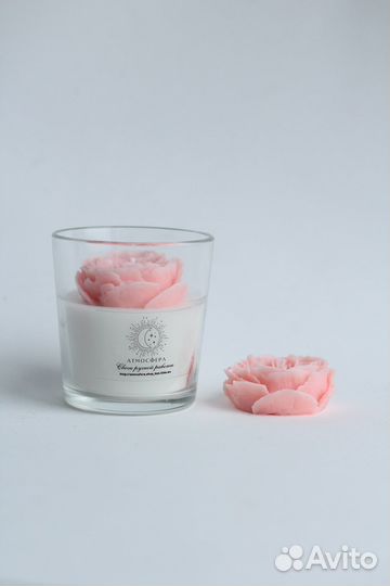 Свечи с цветком розы подарок на день рождения