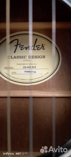 Акустическая гитара fender cd 60s