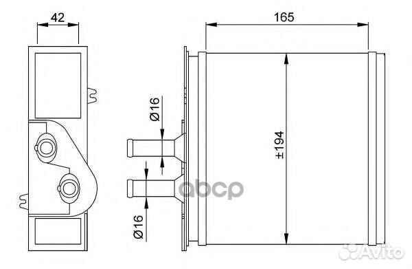 53204 радиатор печки Fiat Punto/Barchetta 1.1