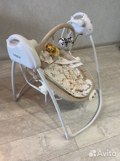 Детские качели + шезлонг babyton 2 в 1