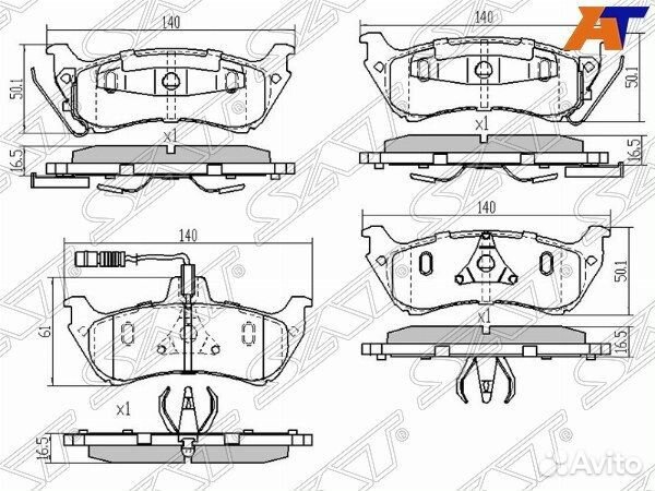 Колодки тормозные зад mercedes ML163 98-03