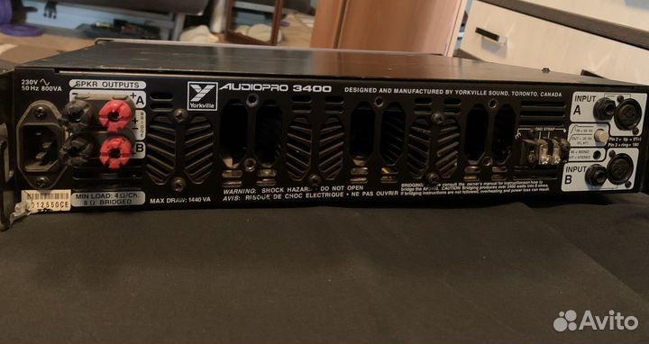 Усилитель Yorkville Audiopro 3400 2400ватт