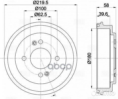 Барабан тормозной TF 051334 TF051334 Trialli